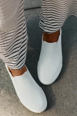 Online Big Star Shoes Trampki Damskie Slip-On Big Star RR274717 Białe Biały