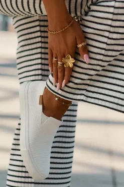 Online Big Star Shoes Trampki Damskie Slip-On Big Star RR274717 Białe Biały