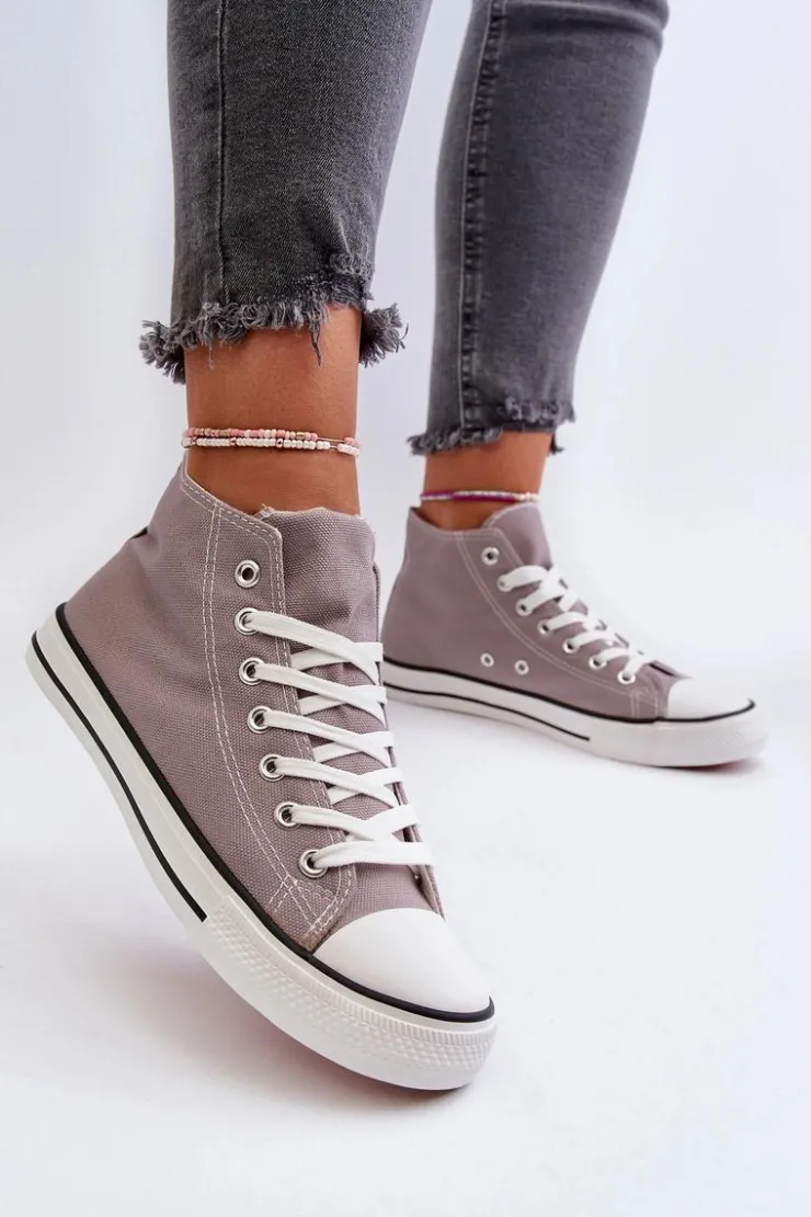 Boto Trampki Damskie Niskie*Trampki Damskie Szare Socerio