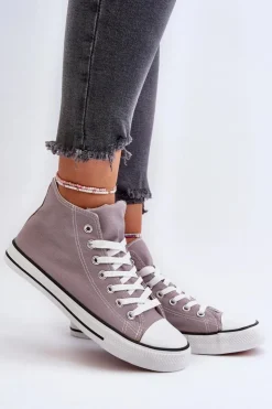 Boto Trampki Damskie Niskie*Trampki Damskie Szare Socerio