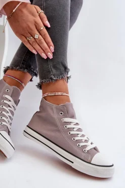 Boto Trampki Damskie Niskie*Trampki Damskie Szare Socerio