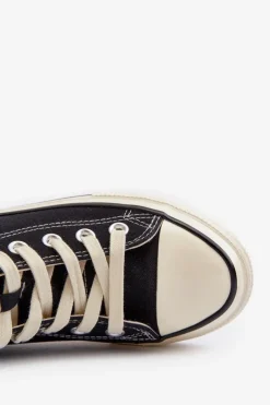 New Big Star Shoes Trampki Damskie Wysokie Big Star NN274283 Czarne Czarny