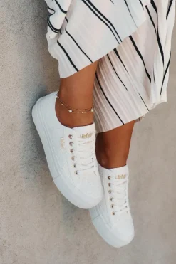 Hot Lee Cooper Trampki Damskie Z Koronką LCW-25-31-3438L Białe