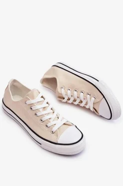 Boto Trampki Damskie Niskie*Trampki Klasyczne Niskie Damskie Jasnobeżowe Vegas