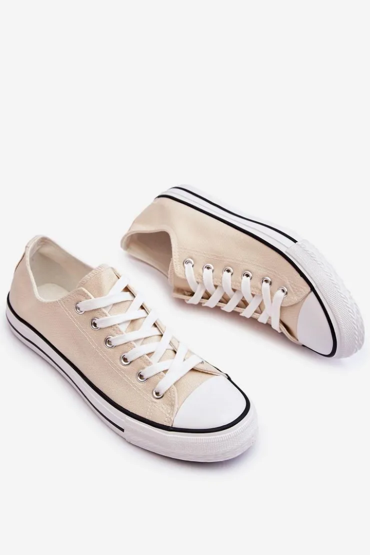 Boto Trampki Damskie Niskie*Trampki Klasyczne Niskie Damskie Jasnobeżowe Vegas