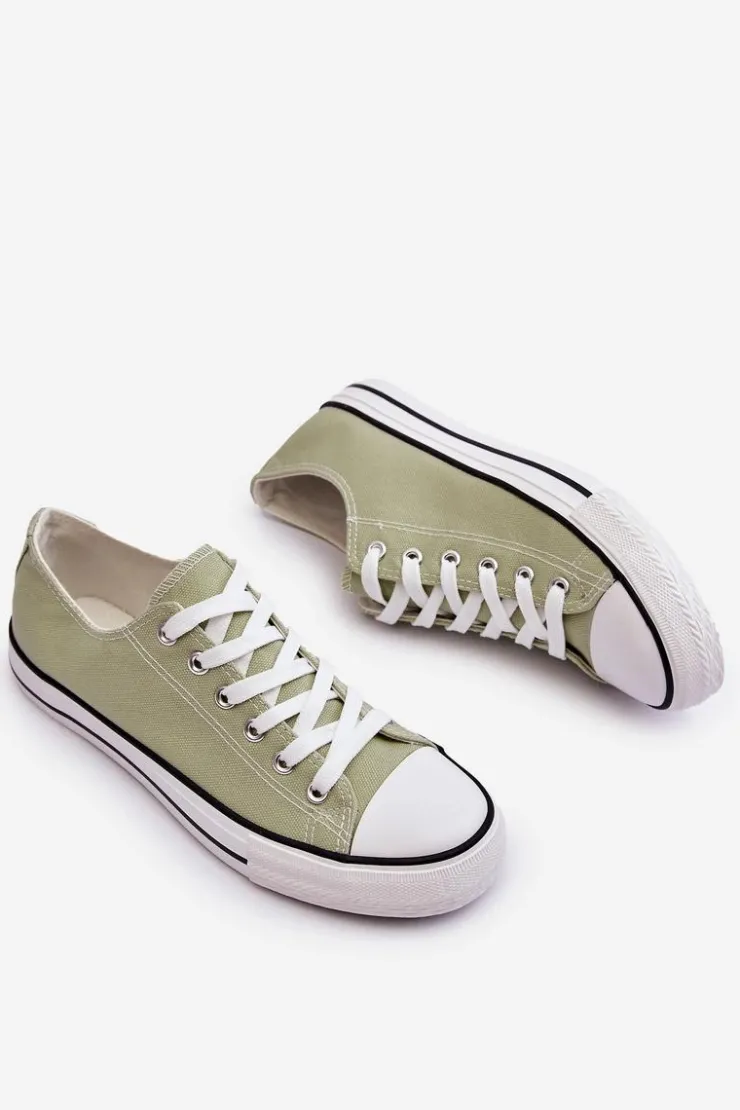 Damskie Boto Trampki Klasyczne Niskie Damskie Jasnozielone Vegas