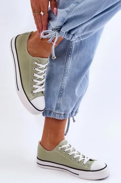 Damskie Boto Trampki Klasyczne Niskie Damskie Jasnozielone Vegas