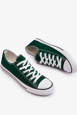 Damskie Boto Trampki Klasyczne Niskie Damskie Zielone Vegas