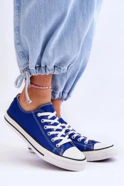 Discount Boto Trampki Klasyczne Niskie Damskie Niebieskie Vegas