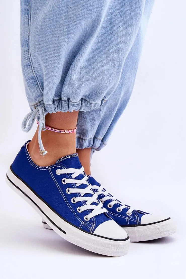 Discount Boto Trampki Klasyczne Niskie Damskie Niebieskie Vegas