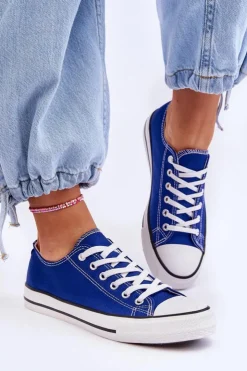 Discount Boto Trampki Klasyczne Niskie Damskie Niebieskie Vegas