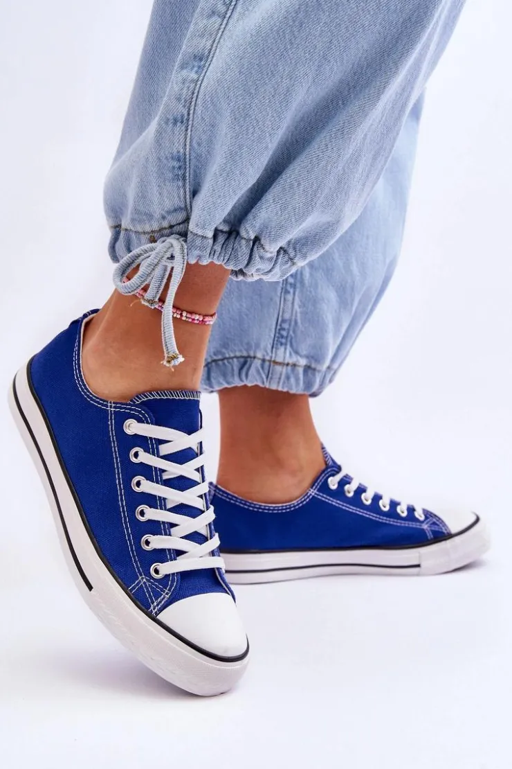 Discount Boto Trampki Klasyczne Niskie Damskie Niebieskie Vegas