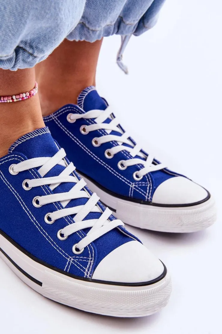 Discount Boto Trampki Klasyczne Niskie Damskie Niebieskie Vegas