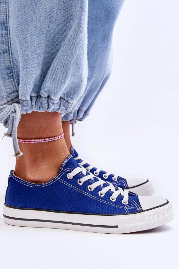 Discount Boto Trampki Klasyczne Niskie Damskie Niebieskie Vegas