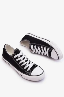 Boto Trampki Damskie Niskie*Trampki Klasyczne Niskie Damskie Czarne Vegas Czarny