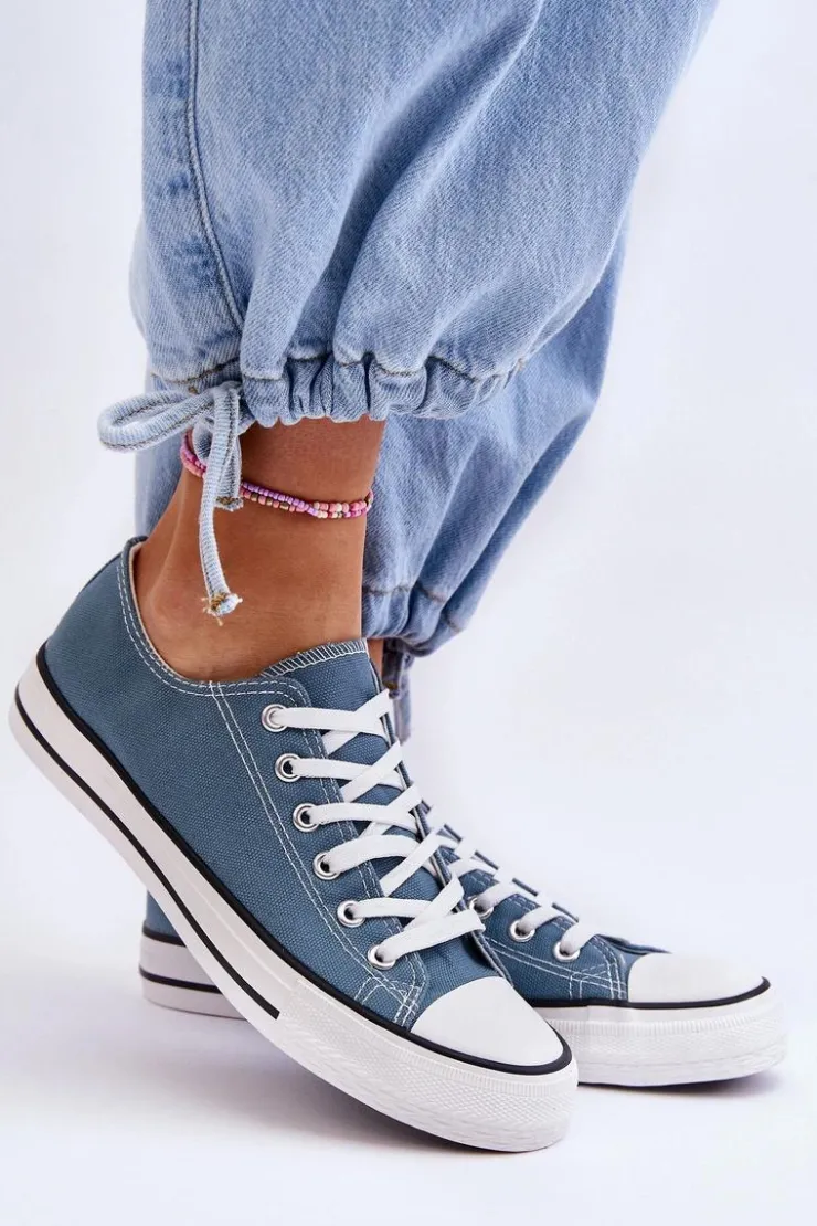 Online Boto Trampki Klasyczne Niskie Damskie Jasnoniebieskie Vegas