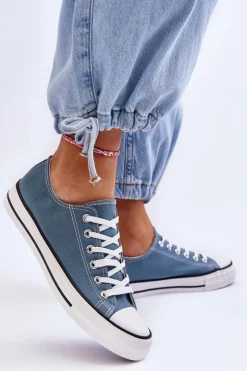 Online Boto Trampki Klasyczne Niskie Damskie Jasnoniebieskie Vegas