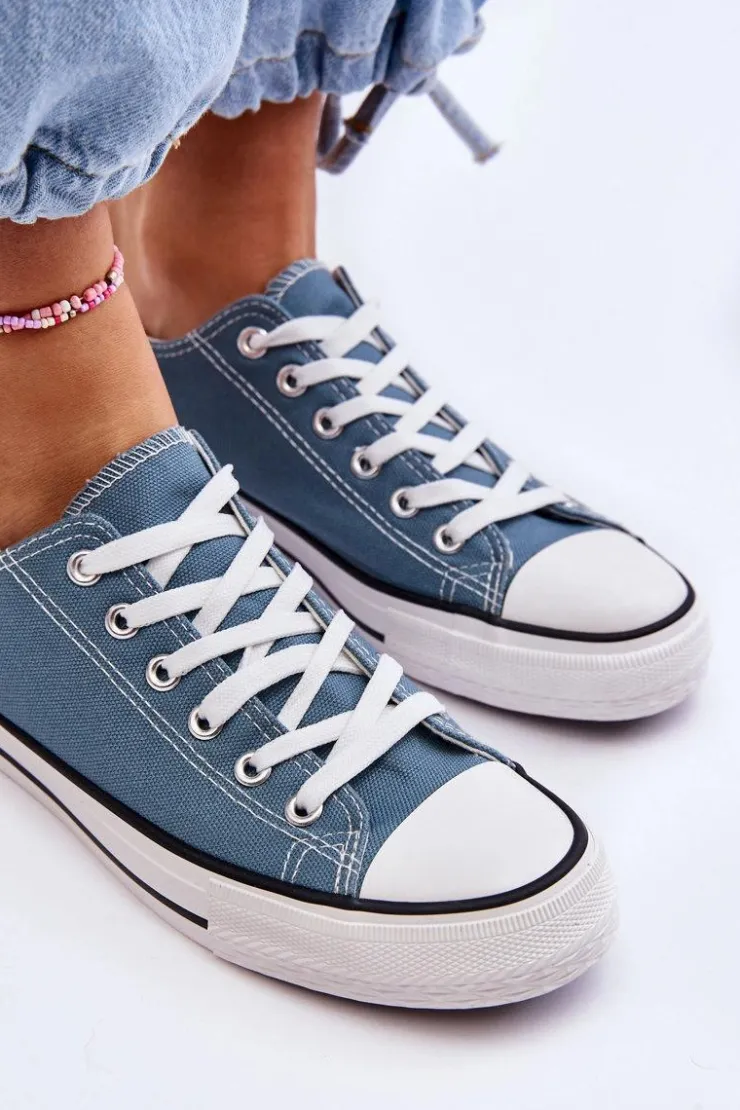 Online Boto Trampki Klasyczne Niskie Damskie Jasnoniebieskie Vegas