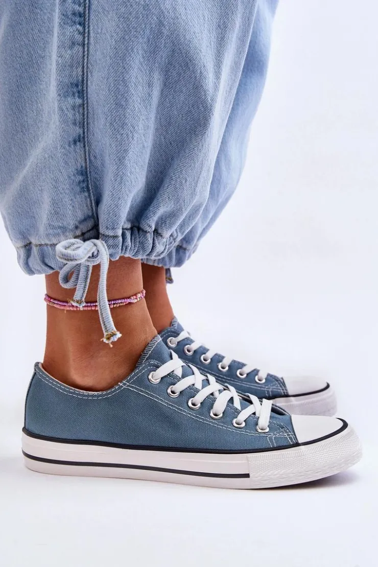 Online Boto Trampki Klasyczne Niskie Damskie Jasnoniebieskie Vegas