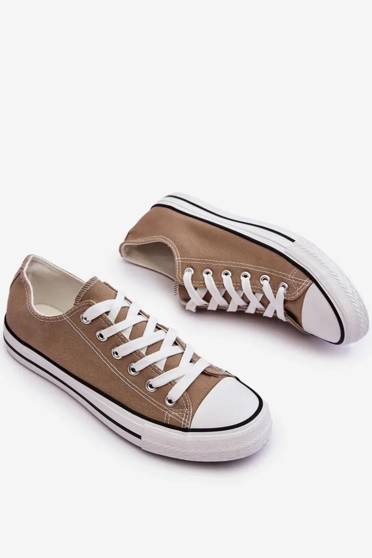 Damskie Boto Trampki Klasyczne Niskie Damskie Beżowe Vegas