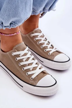 Damskie Boto Trampki Klasyczne Niskie Damskie Beżowe Vegas