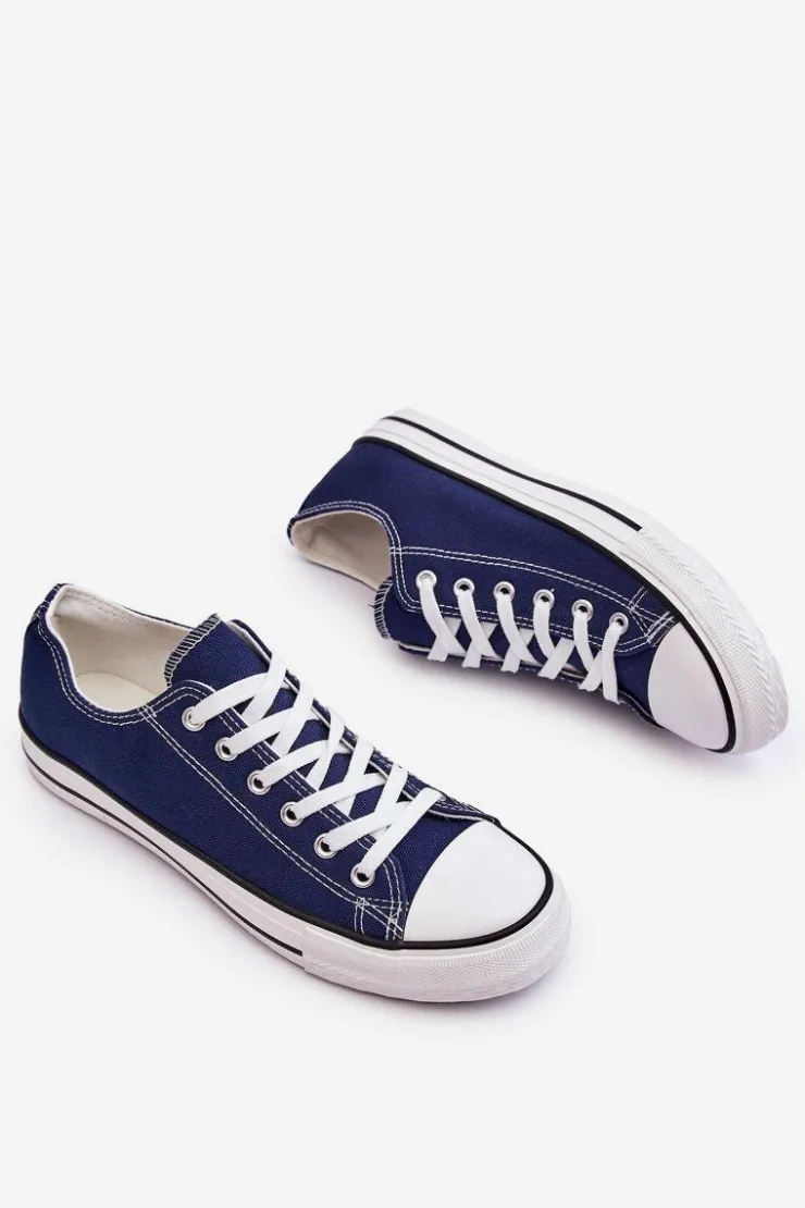 Damskie Boto Trampki Klasyczne Niskie Damskie Granatowe Vegas