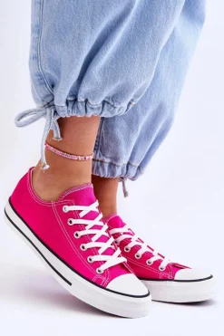 Boto Trampki Damskie Niskie*Trampki Klasyczne Niskie Damskie Fuksja Vegas