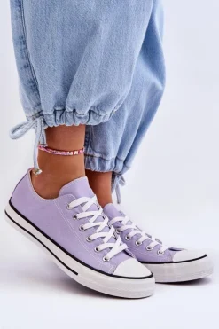 Hot Boto Trampki Klasyczne Niskie Damskie Fioletowe Vegas