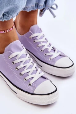 Hot Boto Trampki Klasyczne Niskie Damskie Fioletowe Vegas