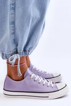 Hot Boto Trampki Klasyczne Niskie Damskie Fioletowe Vegas