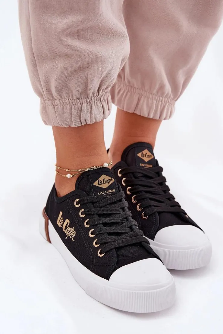 Best Lee Cooper Trampki Materiałowe Damskie LCW-25-31-3427L Czarne Czarny