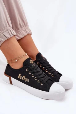 Best Lee Cooper Trampki Materiałowe Damskie LCW-25-31-3427L Czarne Czarny