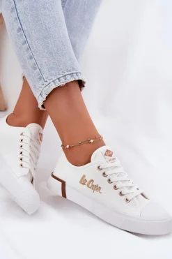 Damskie Lee Cooper Trampki Materiałowe Damskie LCW-25-31-3428L Białe