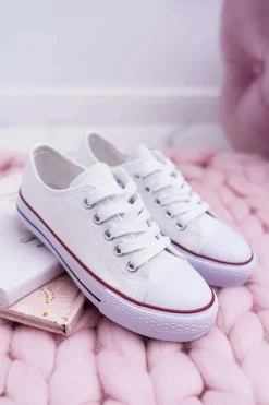 Online Boto Trampki Młodzieżowe Buty Białe Filemon