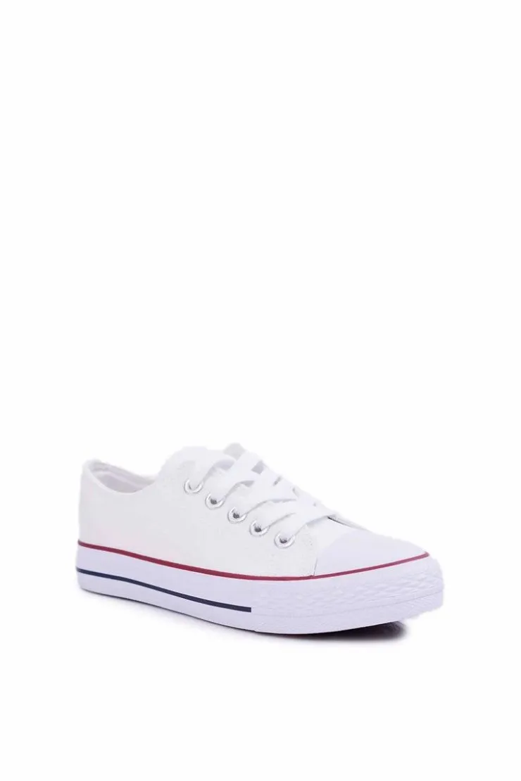 Online Boto Trampki Młodzieżowe Buty Białe Filemon