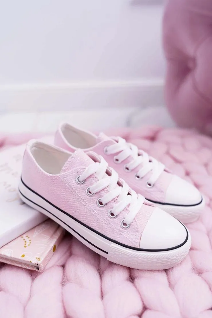 Boto Trampki Damskie Niskie*Trampki Młodzieżowe Buty Różowe Filemon