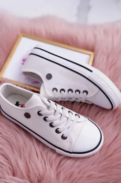 Boto Trampki Damskie Niskie*Trampki Młodzieżowe Damskie Buty Białe Justika