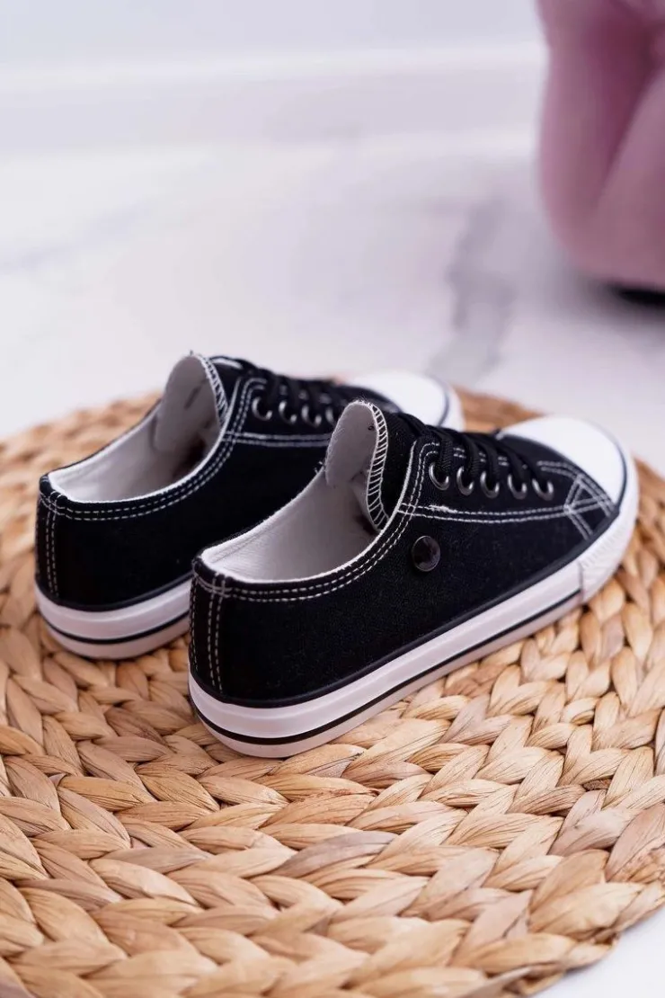 Damskie Boto Trampki Młodzieżowe Damskie Buty Czarne Justika