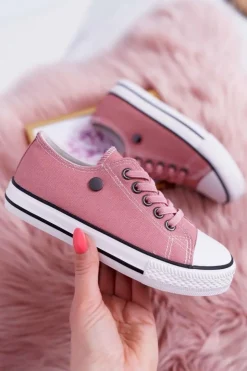 Boto Trampki Damskie Niskie*Trampki Młodzieżowe Damskie Buty Różowe Justika