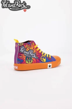 Damskie Big Star Shoes Trampki Pol'and'Rock Festival X Big Star SS174502 Pomarańczowe
