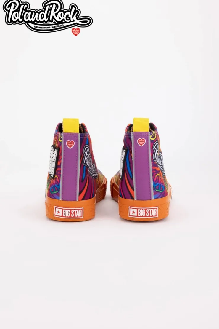 Damskie Big Star Shoes Trampki Pol'and'Rock Festival X Big Star SS174502 Pomarańczowe