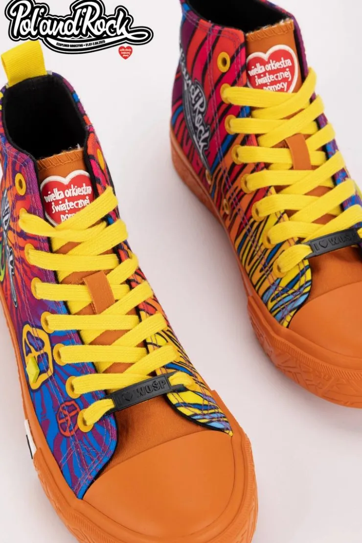 Damskie Big Star Shoes Trampki Pol'and'Rock Festival X Big Star SS174502 Pomarańczowe