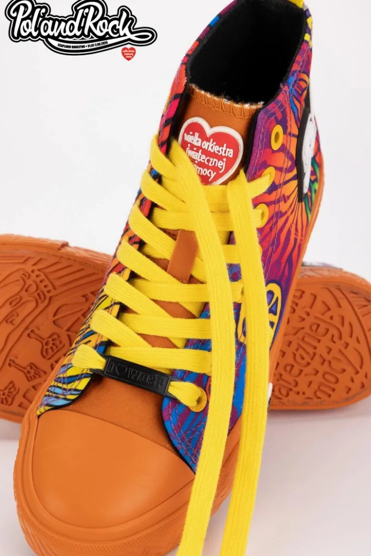 Damskie Big Star Shoes Trampki Pol'and'Rock Festival X Big Star SS174502 Pomarańczowe