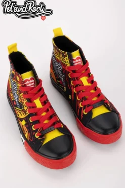 Discount Big Star Shoes Trampki Pol'and'Rock Festival X Big Star SS174501 Czarno-Czerwone