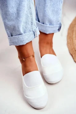 Boto Trampki Damskie Slip-On|Trampki Damskie Niskie*Trampki Slip On Wsuwane Tenisówki Białe Justy