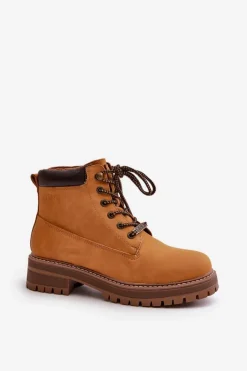 Hot Big Star Shoes Trapery Damskie Ocieplane Big Star OO274A288 Camel