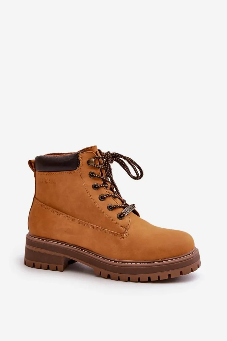 Hot Big Star Shoes Trapery Damskie Ocieplane Big Star OO274A288 Camel