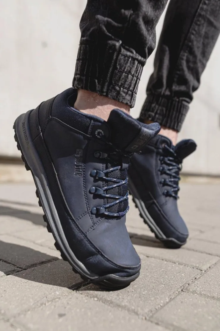 Big Star Shoes Trampki Męskie Big Star|Obuwie Trekkingowe Męskie*Trekkingowe Młodzieżowe Buty Big Star Wysokie Outdoor Granatowe EE274817