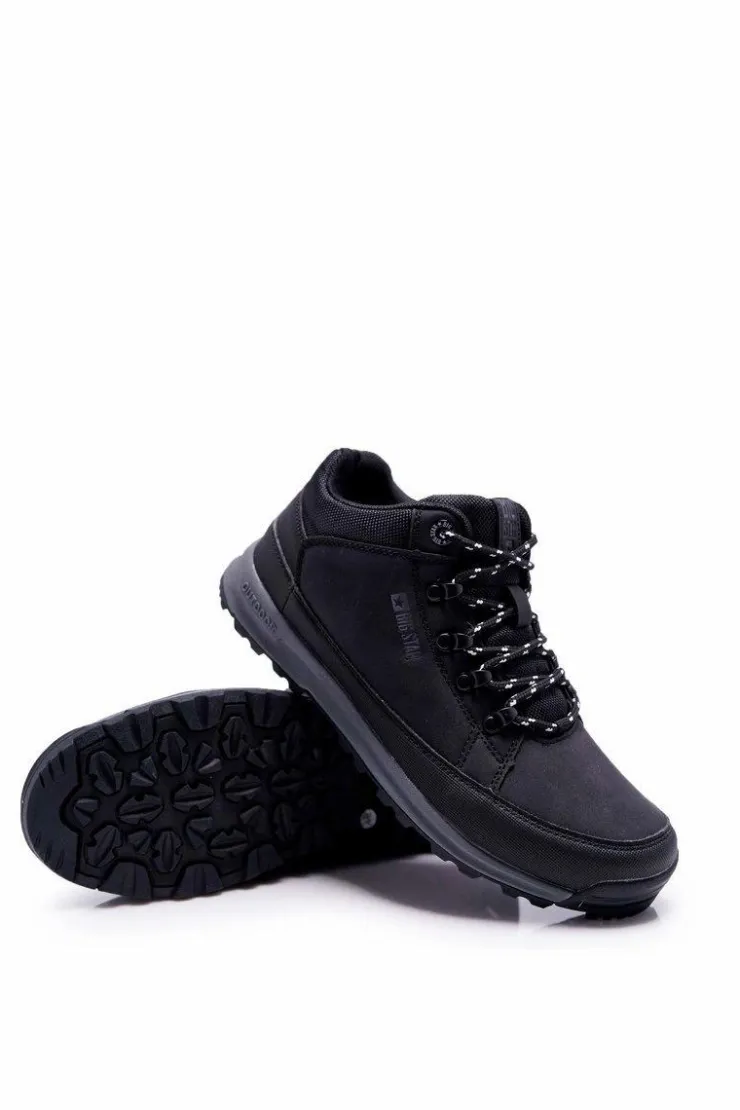 Big Star Shoes Trekkingowe Młodzieżowe Buty Big Star Wysokie Outdoor Czarne EE274816