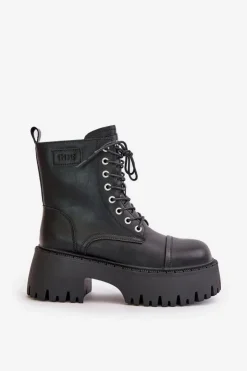 Sale GOE Workery Botki Damskie Ocieplane Ze Skóry Naturalnej OO2N4123